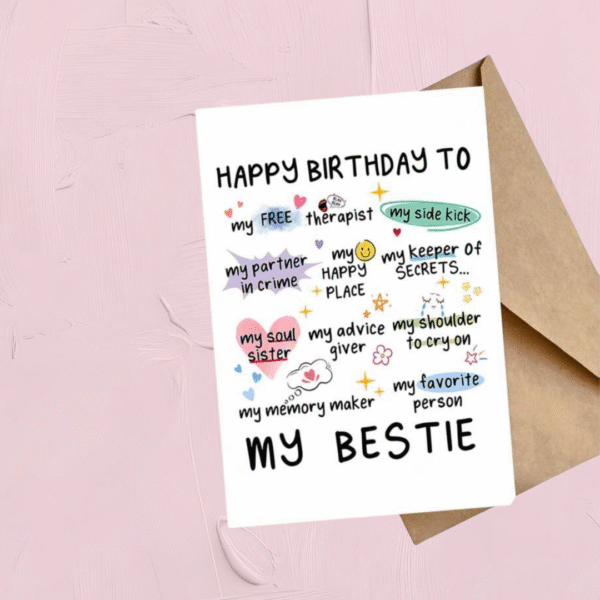 Bestie White Gift Card