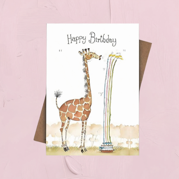 Giraffe Birthday Gift Card