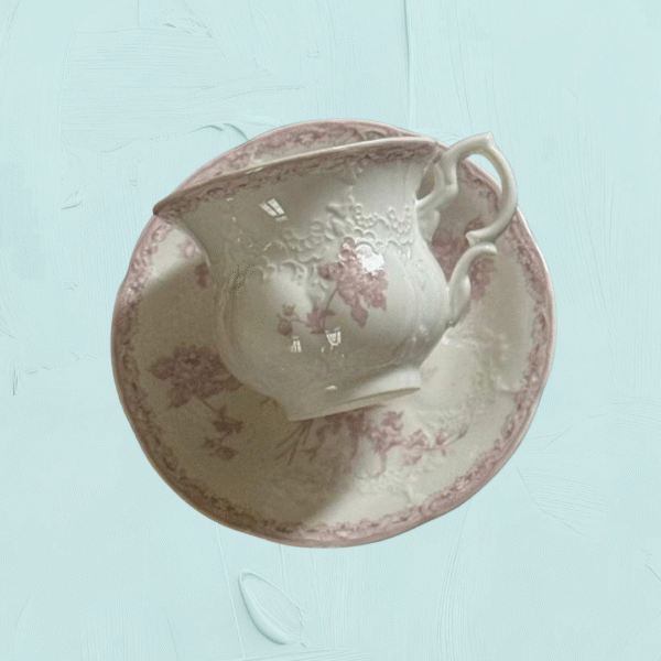 Vintage White & Pink Candy Cup